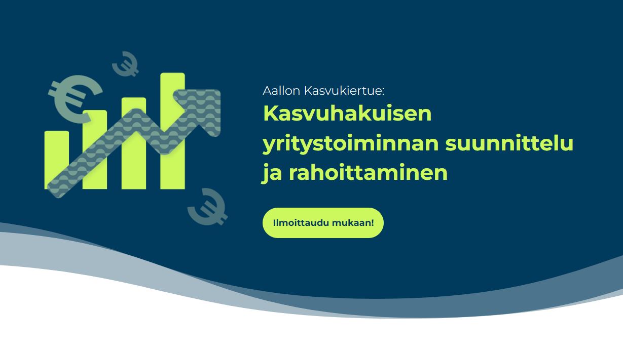 Kuva tekstistä: Kasvuhakuisen yritystoiminnan suunnittelu ja rahoittaminen