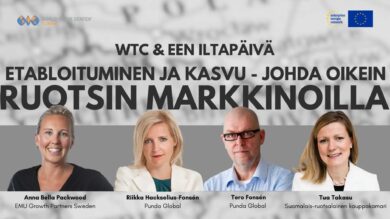 Kuvituskuva: Neljä asiantuntijaa sekä heidän nimensä esiteltyinä harmaata taustaa vasten